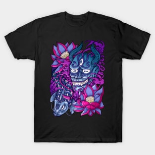 Japanese Demon Mask Tattoo 2 T-Shirt